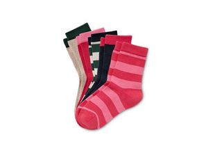 5 Paar Socken - Dunkelblau/Gestreift - Kinder - Gr.: 23-26