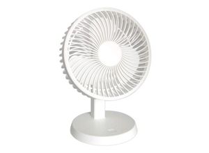 Tisch Ventilator COOL 17 cm mit 5 Volt Akku weiß 3 Stufen