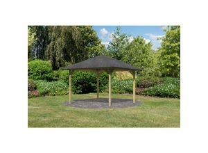 Karibu Pavillon "Jalingo 1" SET kdi mit Schindeln schwarz