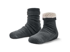 Hausschuh-Socken - Anthrazit - Gr.: 36/37