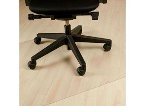 Bodenschutzmatte Bürostuhl, 90 x 120 cm, pvc Bodenunterlage Laminat, Parkett, Fliesen, rutschfest, transparent - Relaxdays