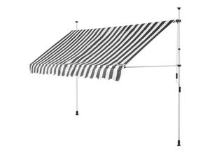 Detex Markise Balkonmarkise Klemmmarkise 150 - 400cm breit Höhenverstellbar Sonnenmarkise UV- und witterungsbeständig Wasserabweisend Balkon Garten