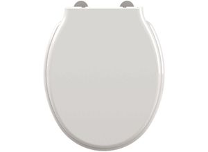 Allibert - WC-Sitz Vito mit Absenkautomatik, abnehmbar, antibakterieller Duroplast Toilettendeckel, Top-Fix Befestigung von oben, universale o Form,