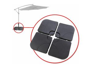 Dema - 4x pvc Gewichte Sonnen-Schirm-Ständer Standfuß für Ampelschirm Beschwerungsplatten