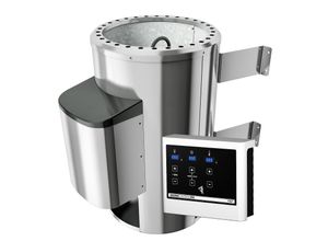 Karibu Saunaofen 3,6 kW PnP SET mit Steinen und Strg. Easy