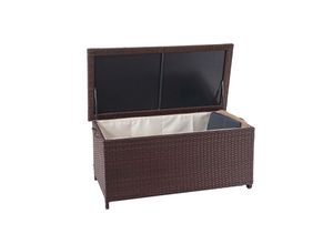 Poly-Rattan Kissenbox MCW-D88, Gartentruhe Auflagenbox Truhe ~ Premium braun, 51x100x50cm 170l