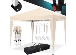 KESSER® Pavillon 3x3m wasserdicht inkl. Tragetasche mit Rollen Pop-Up Klicksystem UV-Schutz 50+ Faltpavillon Gartenzelt Partyzelt Metall-Verstrebungen