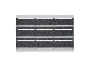 PANA® Aluminium Türmatte I Fußmatte Außen I Schmutzfangmatte I Fussabtreter mit Nadelfilzeinlagen I für den Aussenbereich I floor mat I Größe: ca. 39x60cm I verschiedene Farben