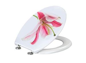 WENKO WC-Sitz Orchid weiß, rosa