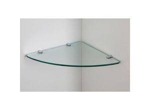 8mm Glas-Wandregal Glasregal Eckregal für Duschwände/Duschkabinen Klarglas