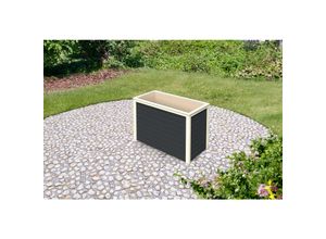 Karibu Hochbeet anthrazit 690x1330x820 mm Hochbeet Pflanzkasten Frühbeet Gartenbeet