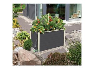 Karibu Hochbeet terragrau 650x980x640 mm Hochbeet Pflanzkasten Frühbeet Gartenbeet