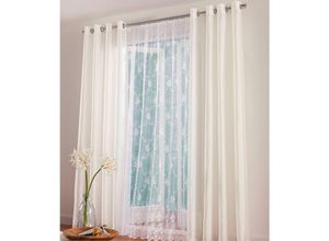 2x My Home Gardine mit Blumenabschluss -175x160cm