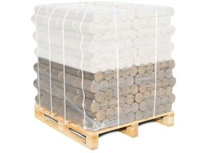 Premium Hartholzbriketts rund 480kg Palette / Briketts für Kamin und Kaminofen, Holzbriketts Hartholz