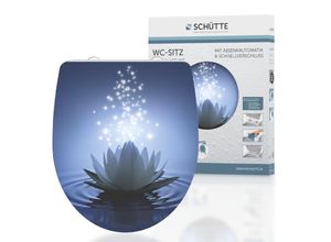 Schütte Duroplast HG WC Sitz WATER LILY, Hochglänzend mit Absenkautomatik und Schnellverschluss