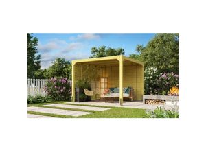 Karibu Pavillon naturbelassen 3,2 x 3,2m Leimholz