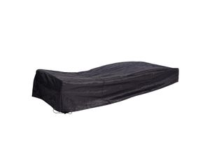 Abdeckhaube MCW-J41, Abdeckplane Schutzplane Schutzhülle, Gartenmöbel Sonnenliege Outdoor Liege, 40x200x85cm, anthrazit