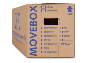 25 umzugskartons 2-WELLIG 40 kg movebox - Braun