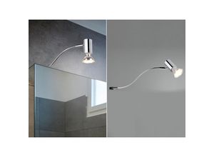 Trio Leuchten - led Badezimmerlampe in Chrom für Spiegelschrank mit schwenkbarem Spot