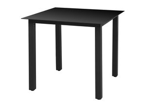 vidaXL Garten-Esstisch Glas Aluminium 80
