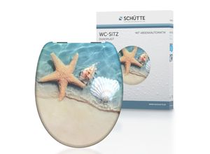 Schütte WC Sitz BEACH, Duroplast Toilettendeckel mit Absenkautomatik Motiv