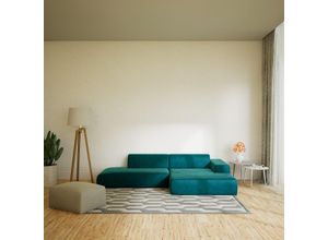 Wohnlandschaft Samt Ozeangrün - Flexible