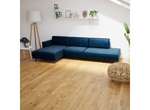 Ecksofa Samt Nachtblau - Flexible