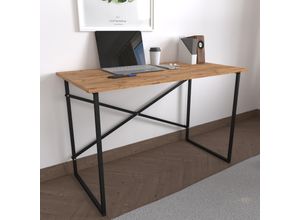 VCM Holz Metall Schreibtisch Computertisch