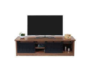TV-Rack MCW-K75, Fernsehtisch TV-Board, Schiebetüren