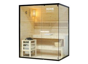 Home Deluxe - Traditionelle Sauna - Shadow - Größe l - 150 x 120 x 190 cm - hochwertiges Fichtenholz, inkl. Ofen, Saunazubehör i Dampfsauna