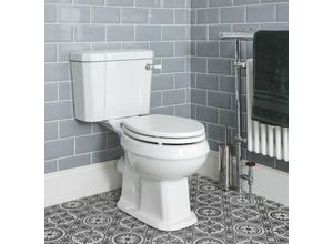 Richmond - 2-teilige Keramik-Toilette mit nostalgischem Design - wc Sitz in Weiß - Hudson Reed