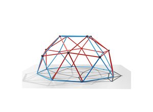 Klettergerüst 244x244x120cm DomeClimber Kinder Kletterkuppel Geodome 8FT - blau/rot