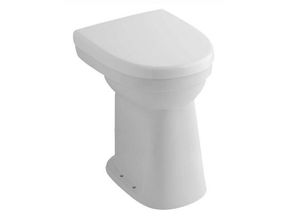 Neuesbad Stand-Flachspül-WC, erhöht (10 cm), weiss, Abgang senkrecht, mit Sitz und Spülkasten