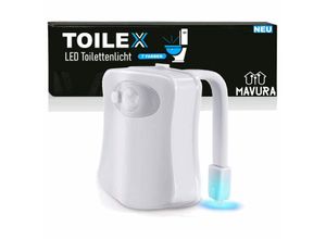 MAVURA LED Nachtlicht TOILEX Toilettenlicht mit Bewegungsmelder Toilettendeckel Lampe