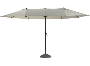 Leco Sonnenschirm Oval-Schirm "DAS ORIGINAL" 4,6x2,7 m, LxB: 460x270 cm, Aluminium-/Stahlrohrgestell, grau