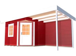 weka Gartenhaus Designhaus 213A Gr.2, BxT: 501x338 cm, (Set), rot|weiß