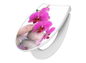 banjado WC-Sitz Motiv Orchidee (umweltfreundliches Material & Take-Off Technologie