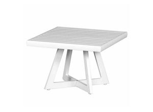 Siena Garden Gartentisch Alexis Lounge Tisch 50x50 Aluminium matt-weiß Gartentisch Tresentisch