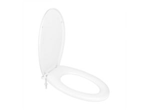 BigDean WC-Sitz Toilettensitz oval weiß Toilettendeckel Klo-Deckel Einfache Montage