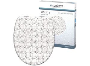 Eisl WC-Sitz Mosaik, Duroplast, Absenkautomatik, max. Belastung der Klobrille 150 kg, grau