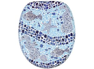 Sanilo WC-Sitz Mosaic World, mit Absenkautomatik, blau