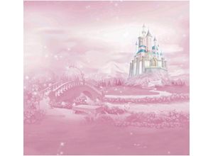 Disney Fototapete Prinzessinnen Schloss, (1 St), Rosa - 300x280cm, bunt
