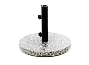 VCM Sonnenschirmständer 10kg Granit poliert grau rund Stahlrohr Schirmständer Ø 40cm