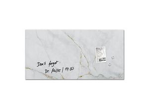 SIGEL Glas-Magnettafel artverum® 91,0 x 46,0 cm Design Marble & Gold