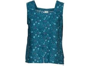 Leinen-Top, Druck petrol, 46