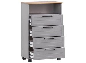 Produktbild MÖBELPARTNER Regalschrank Jelda, 154807 platingrau, landhaus-eiche 62,4 x 34,1 x 102,0 cm