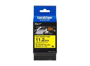 brother Schrumpfschlauch HSe-631E HSE631E, 11,2 mm schwarz auf gelb