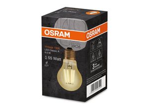 Osram LED-Leuchtmittel LED E27 VINTAGE GLÜHBIRNE GOLD