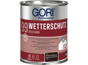 Gori - 99 Deck Holzfassaden-Farbe Schokoladenbraun 0,75 ltr.