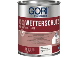 Gori - 99 Deck Holzfassaden-Farbe Polarweiß 0,75 ltr.